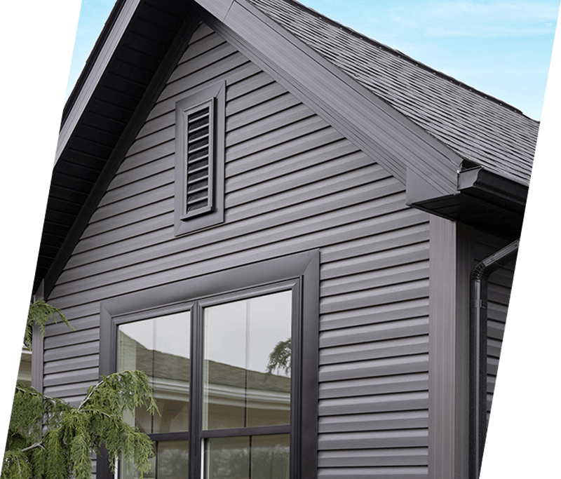 dark plank siding on a house